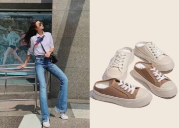 Quần ống loe đi với giày gì