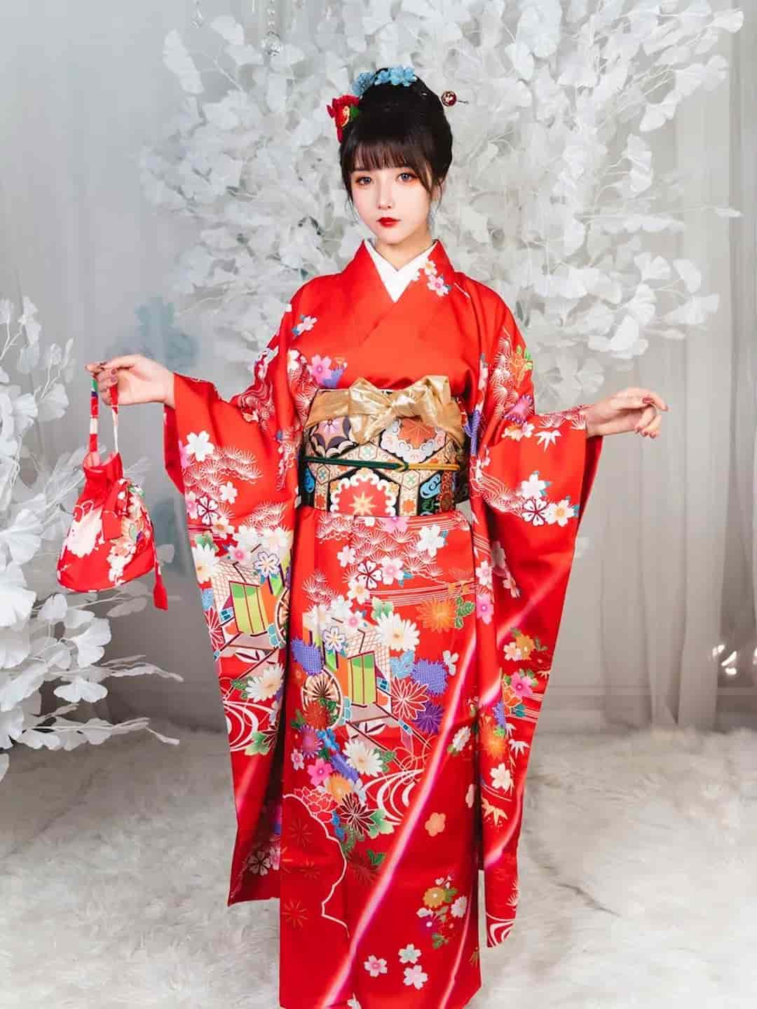 Vải gai - vải may Kimono