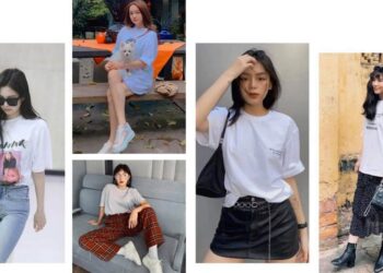 Phối áo thun nữ với quần legging